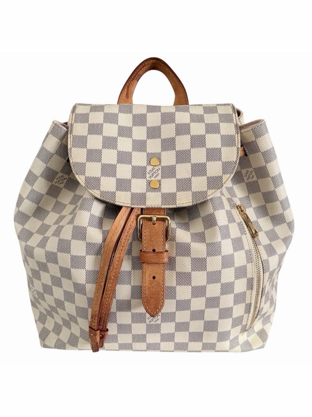 Louis Vuitton Sperone Damier Azur Canvas Backpack Drawstring Bucket Bag w/ COA